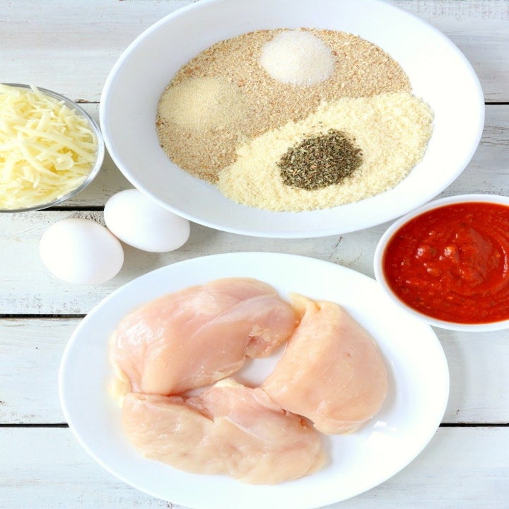 Ingredients for chicken Parmesan